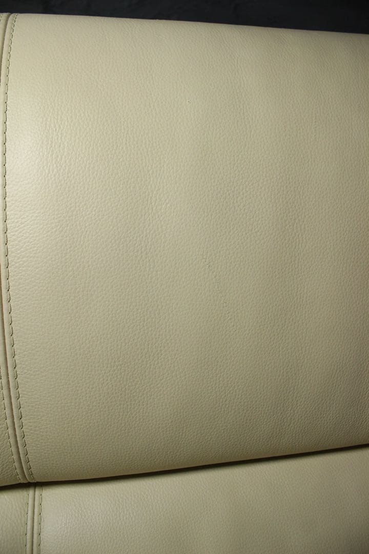 首都圏送無料〜M gallery40万前後 本革ソファ オットマン クリーム白