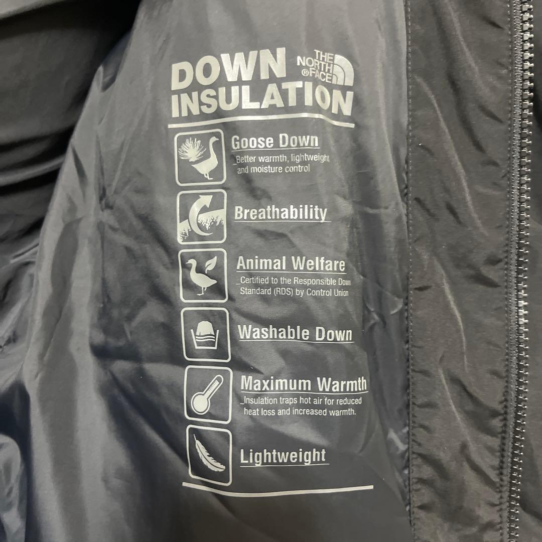 美品 ノースフェイス ロングダウンジャケット ブラック メンズXS レディースM