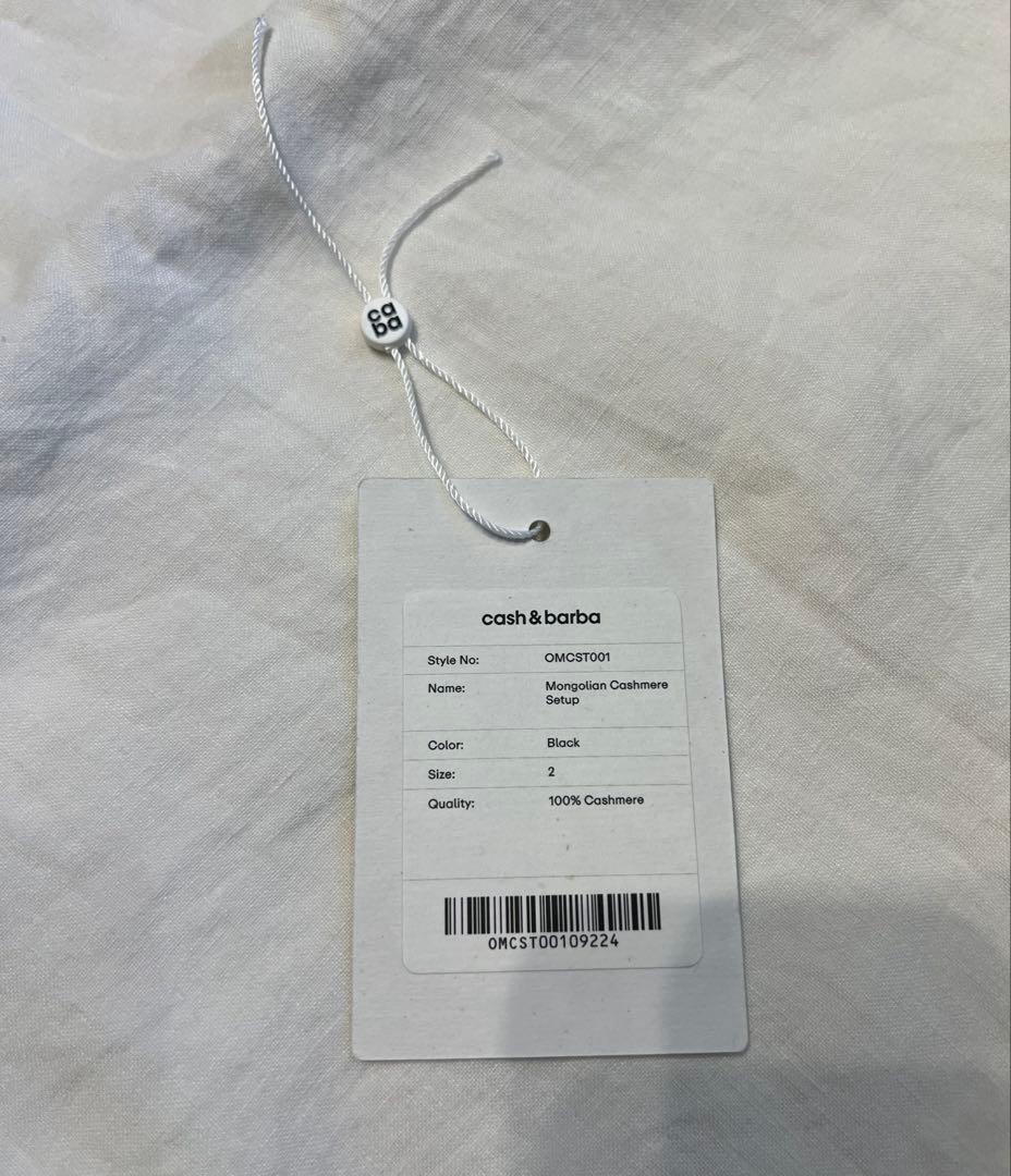 cash &barba モンゴリアンカシミヤ セットアップ 黒サイズ2