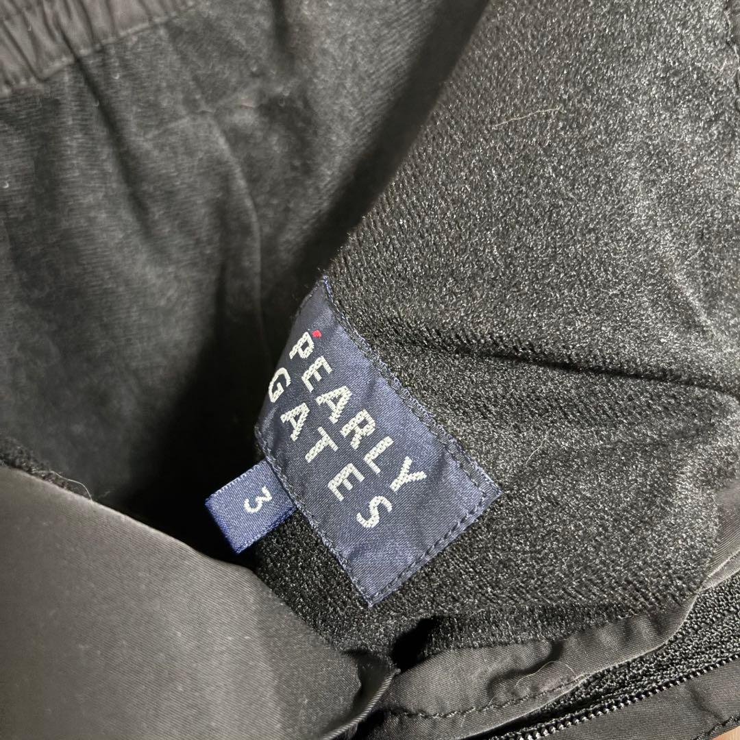 【極美品】　パーリーゲイツ　フリース　ナイロン　パンツ　ブラック　3