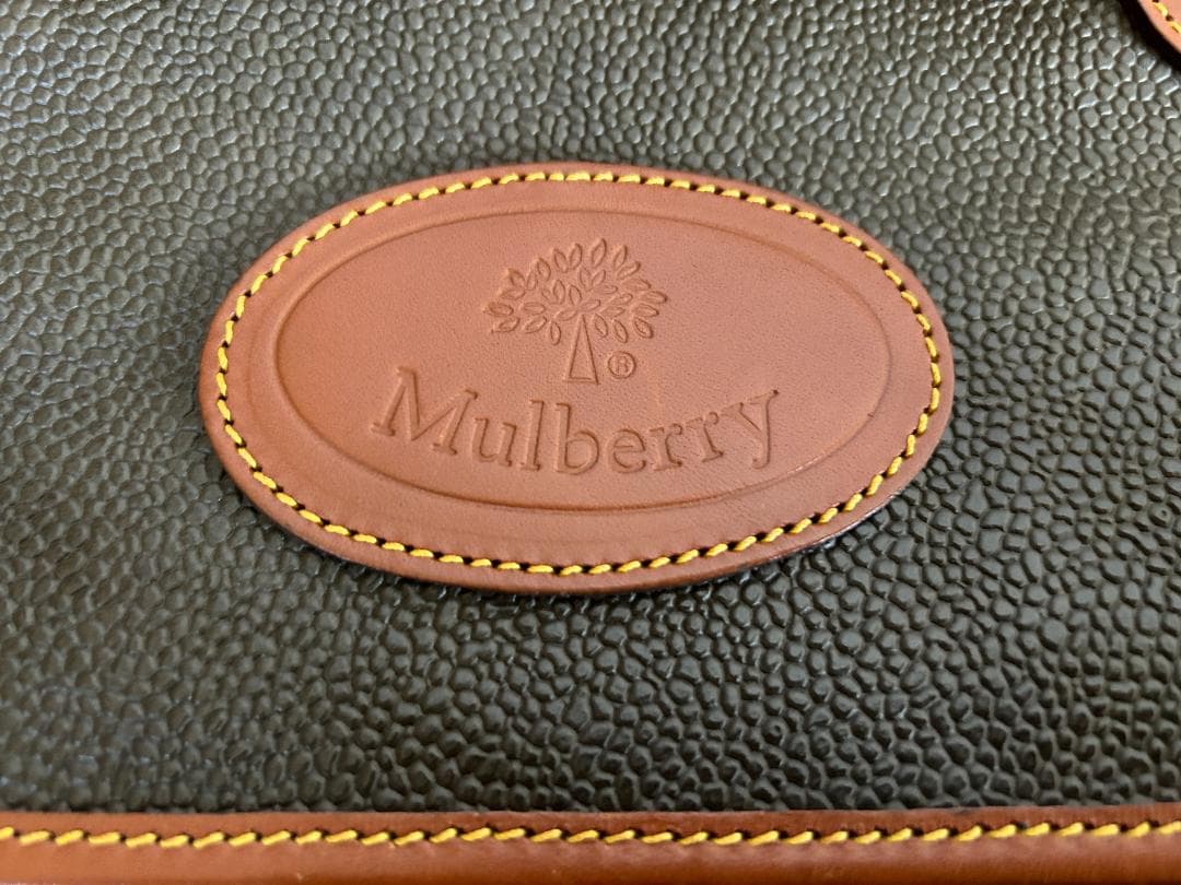 Mulberryマルベリー　シボ革　レザー　トラベルバック　イタリア製