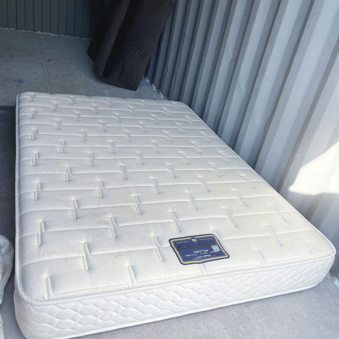 取付無料！日本ベッド ビーズポケット 快眠 おしゃれホワイトクイーンマットレス