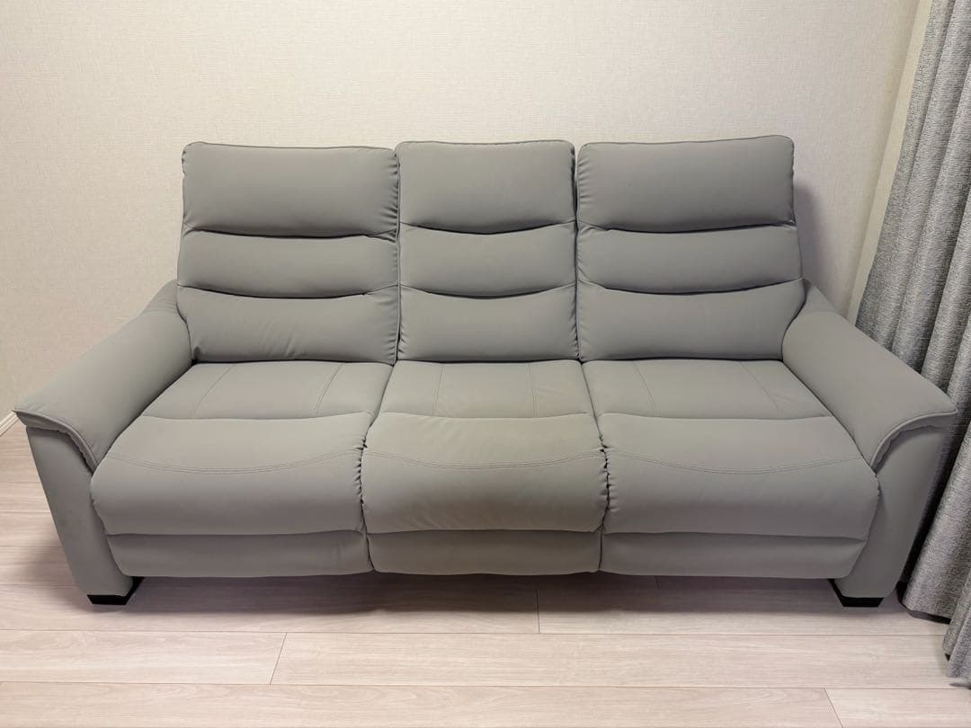 【美品】電動リクライニングソファ｜ニトリNビリーバ3 Nシールド GY