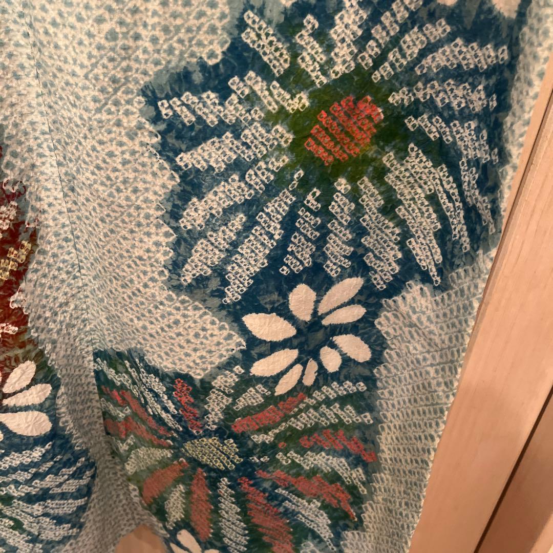 美品　有松絞り　総絞り　浴衣 夏物　パステル