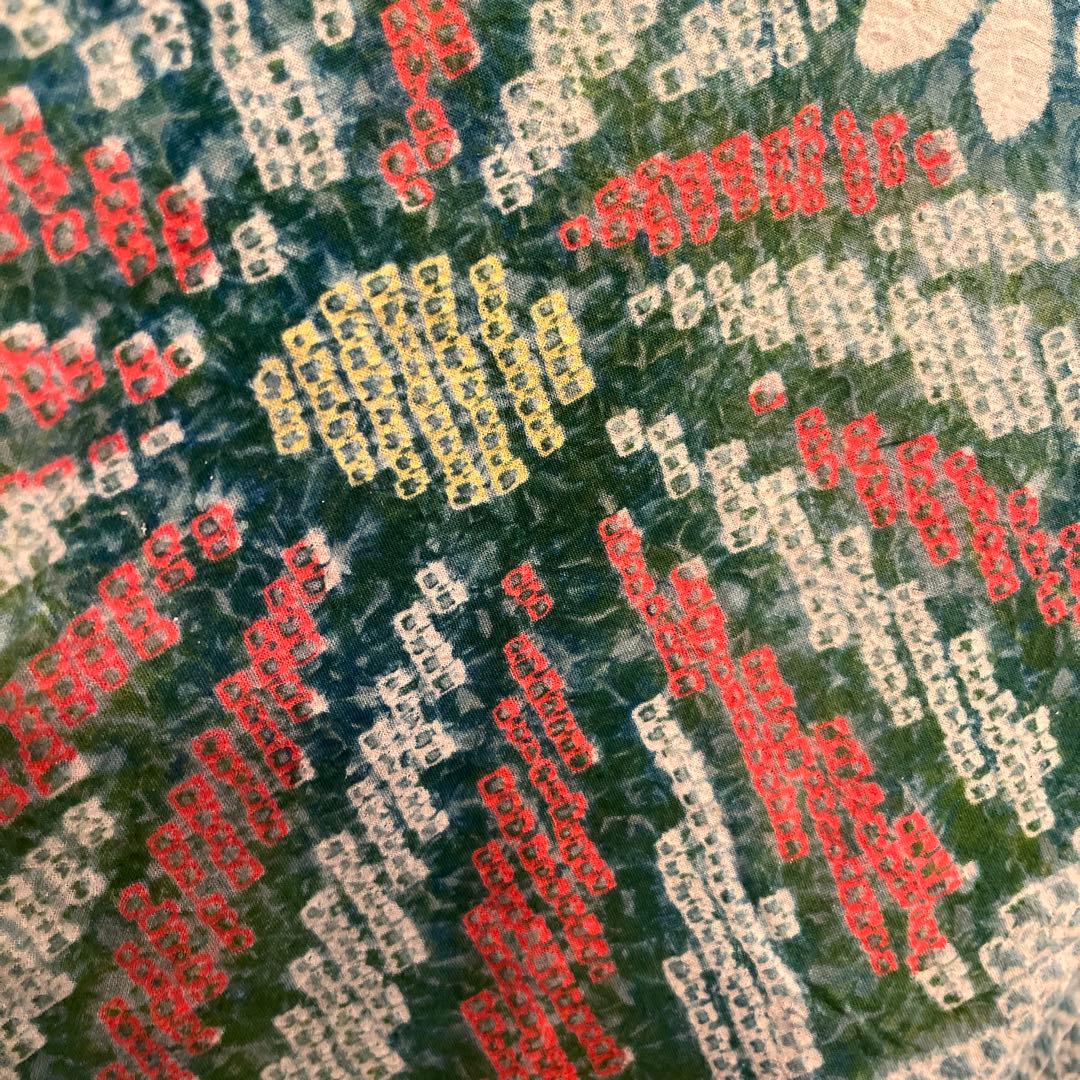 美品　有松絞り　総絞り　浴衣 夏物　パステル