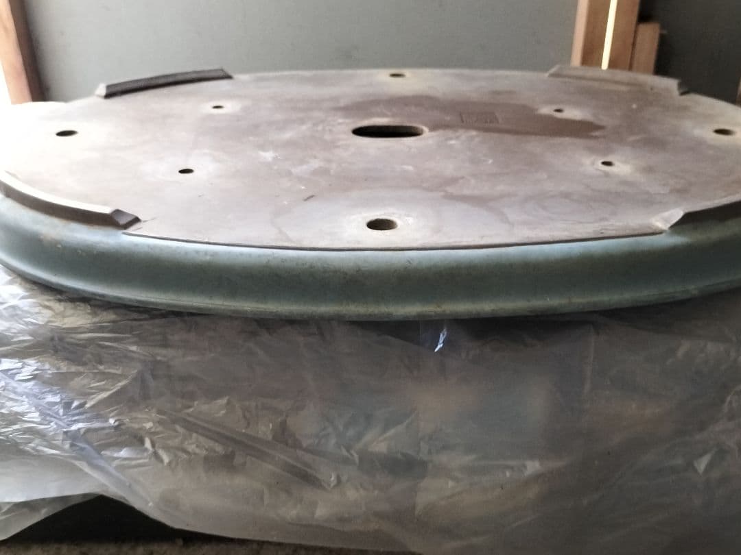 春松作　陶器製楕円形盆栽鉢