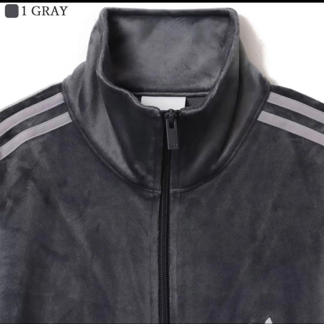 期間限定価格！adidas ファイヤーバード ベロア トラックトップ XLグレー