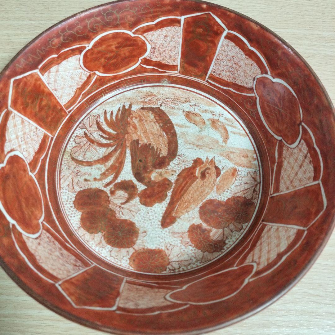 古九谷　彩色金襴手　鉢　九谷生青　明治時代