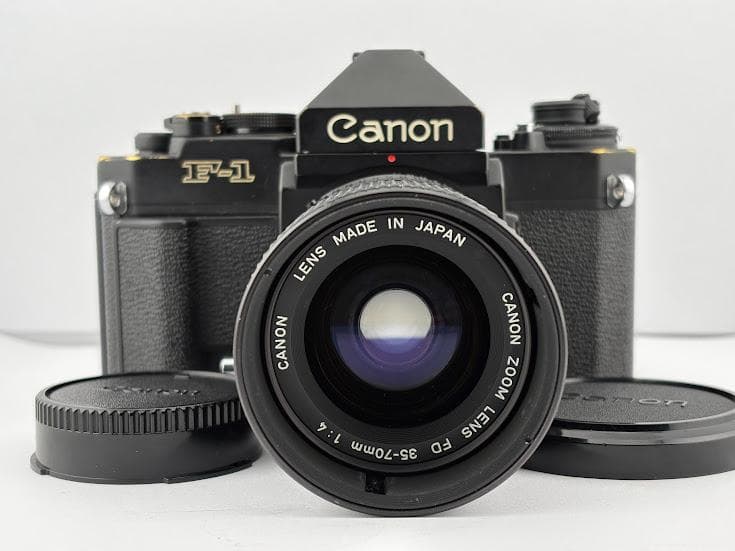 ★美品★キヤノンNEW F-1 アイレベル＋レンズ★シャッター全速、露出計OK★