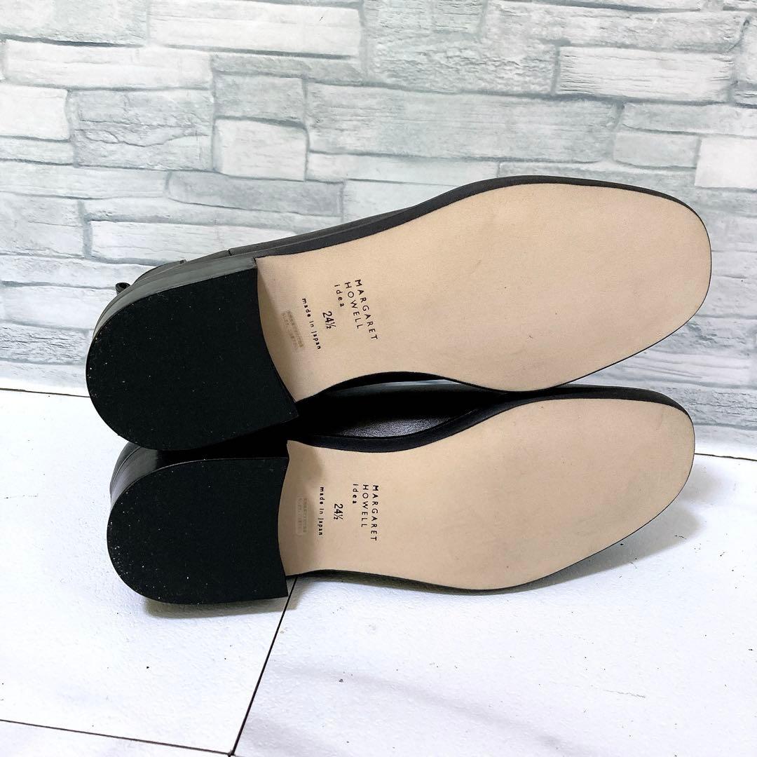 新品 マーガレットハウエル サイドゴアブーツ 本革 ブラック 黒 24.5