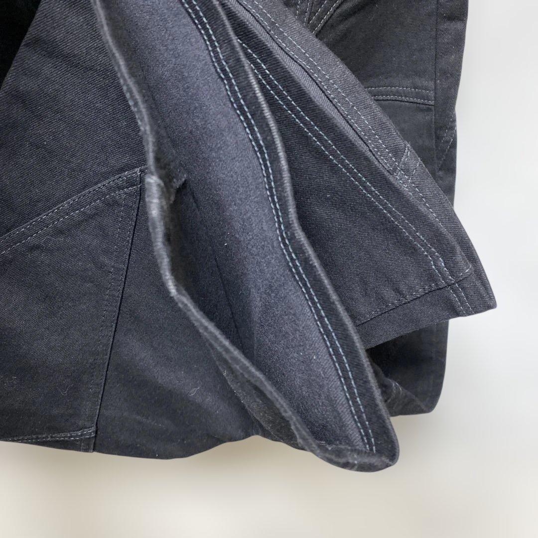 フレア　631-8217003 ストレッチ　ブラック　デニム　パッチワークy2k