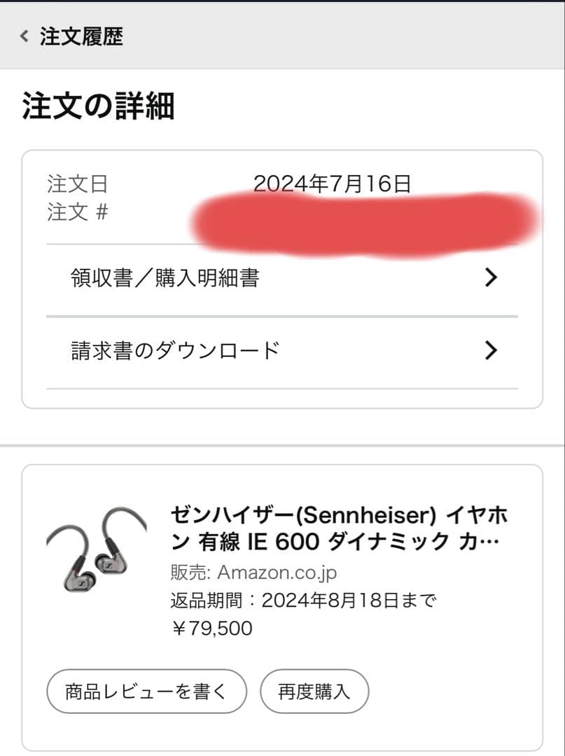ゼンハイザー（SENNHEISER） ie600