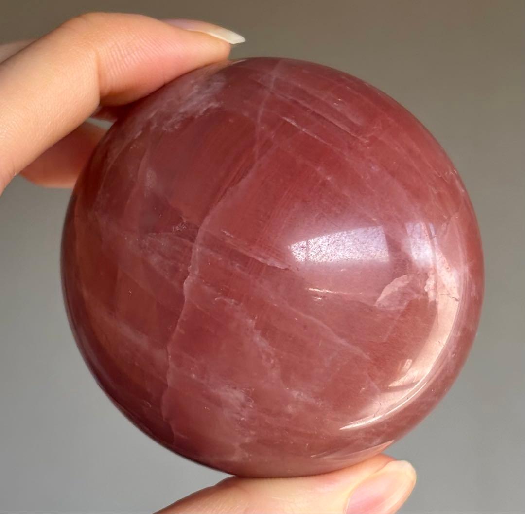 レア　高品質　ピンクカリビアンカルサイト　スフィア
