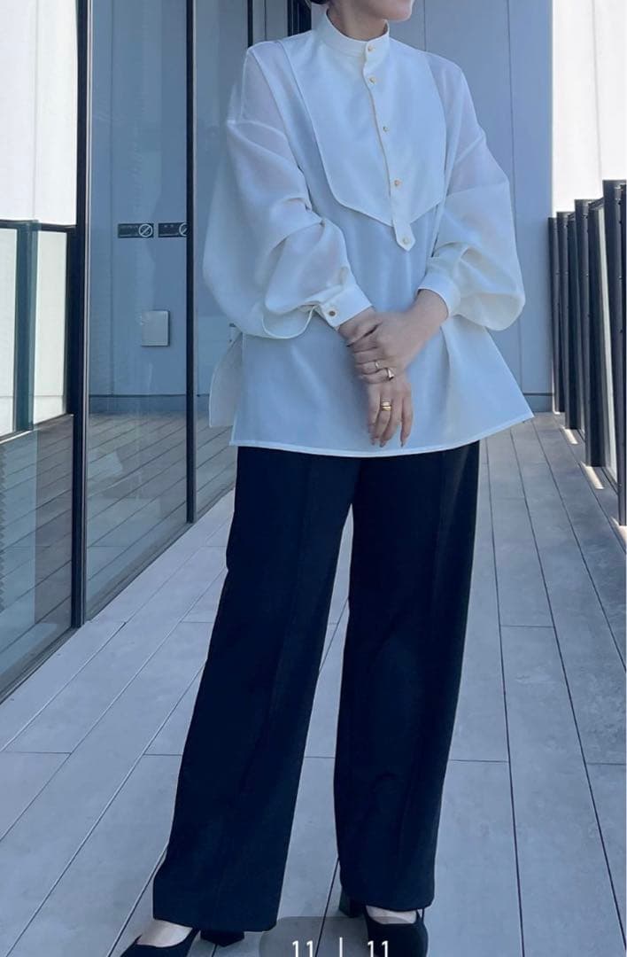 ザリラクスRERACSBIBFRONTPUFFSLEEVEPULLOVE