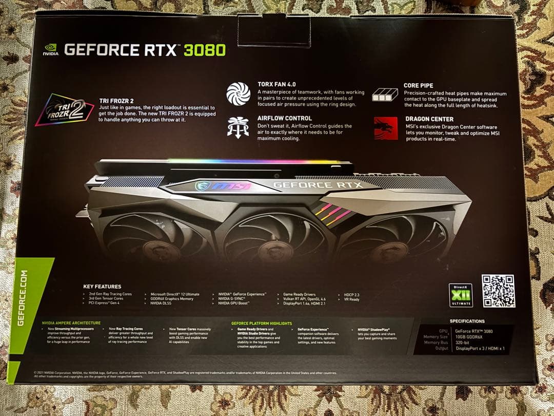 グラフィックボード・グラボ・ビデオカード MSI GeForce RTX 3080 GAMING Z