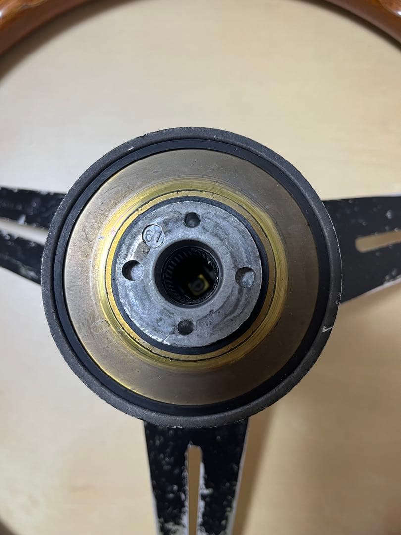 ナルディtokyoステアリング　BOSS付き ブラウン/シルバー