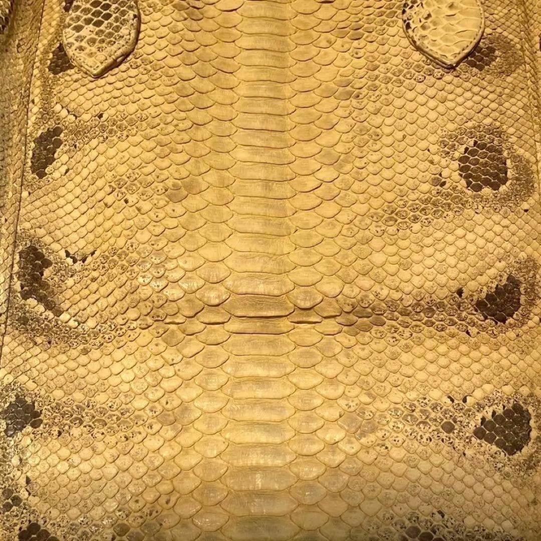 パイソン　ヘビ革　世界最大アナコンダ　ショルダー　トートバッグ　レア　希少品