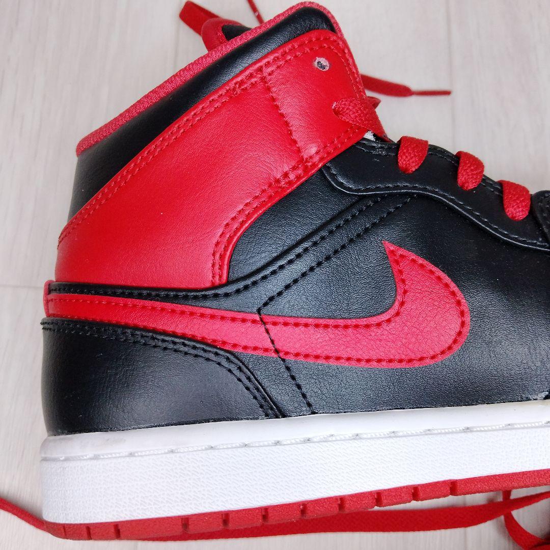 g*n様 ​ナイキ エアジョーダン1 ミッド ブレッド トゥ 26.5cm 赤