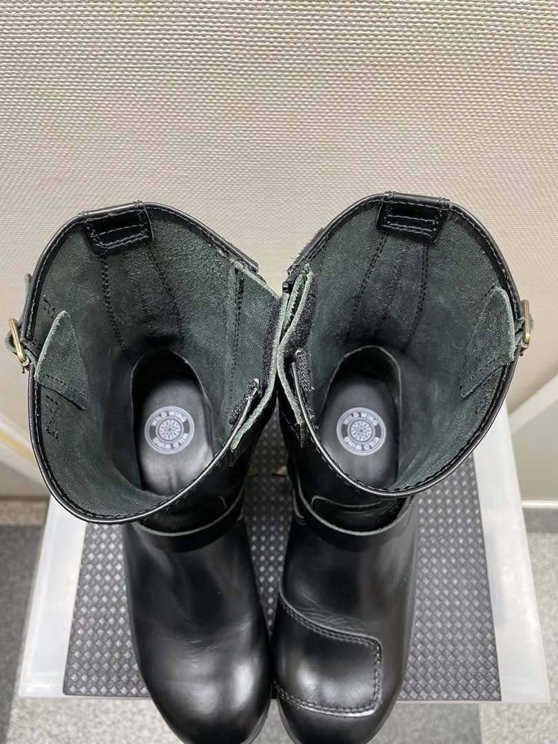 厚底牛革レディースバイク用ショートブーツ