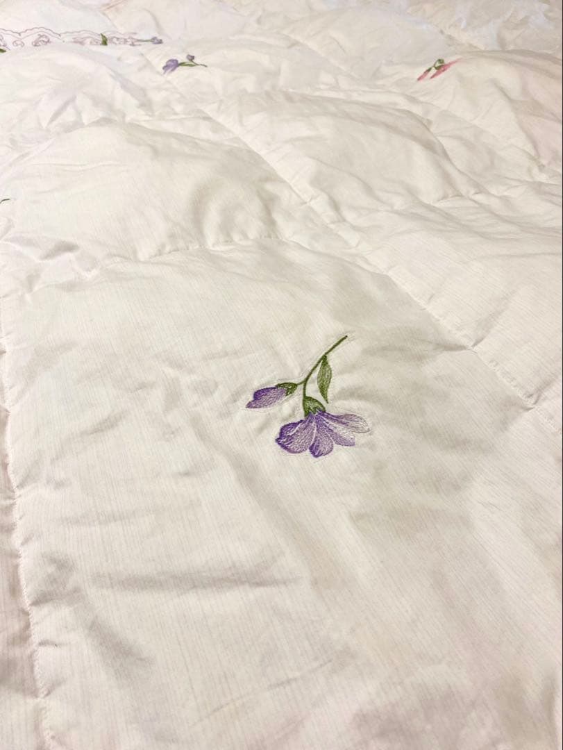 ■さくら■美品　丸八真綿　肌掛け布団　ホワイトグースダウン93% シングル