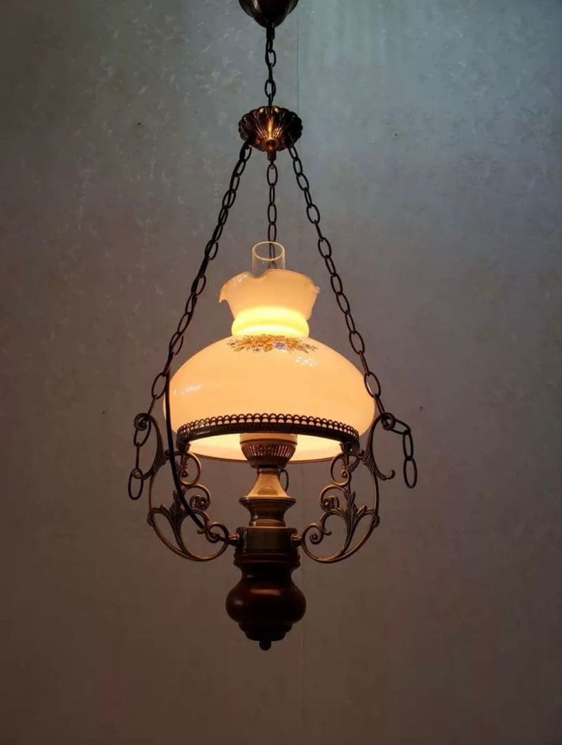 ヴィンテージペンダントライト 花柄