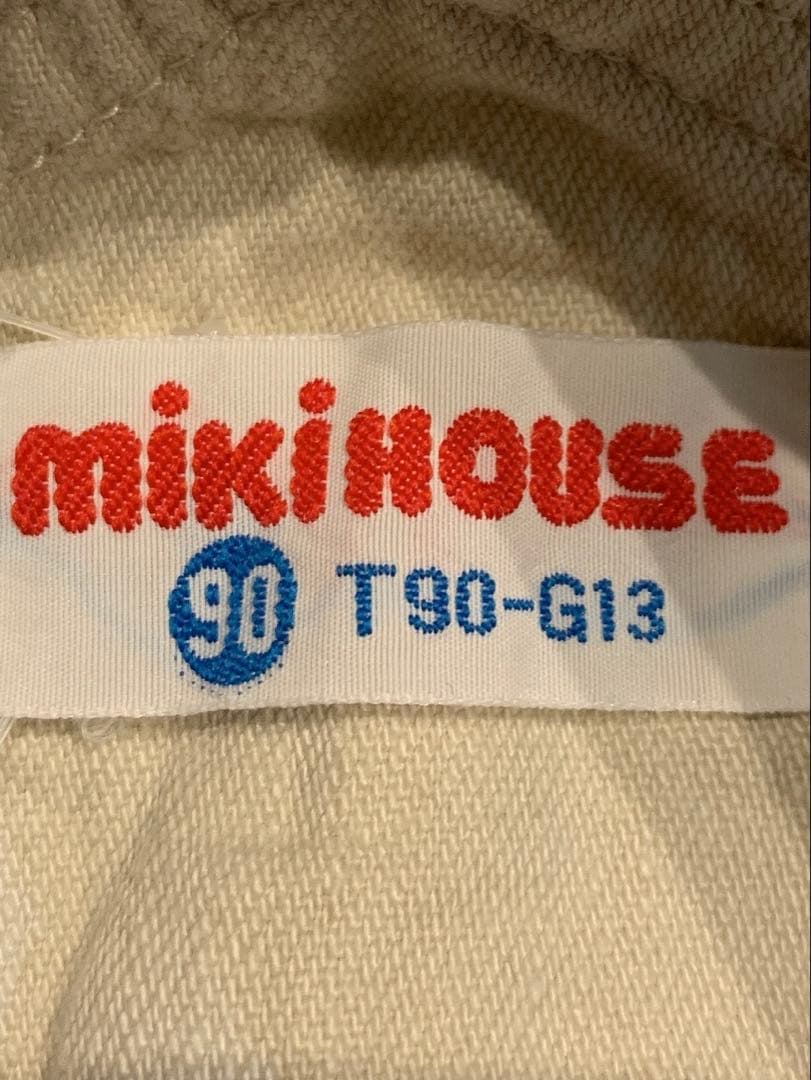 美品 MIKIHOUSE ミキハウス サロペット 90cm ベースボール 刺繍