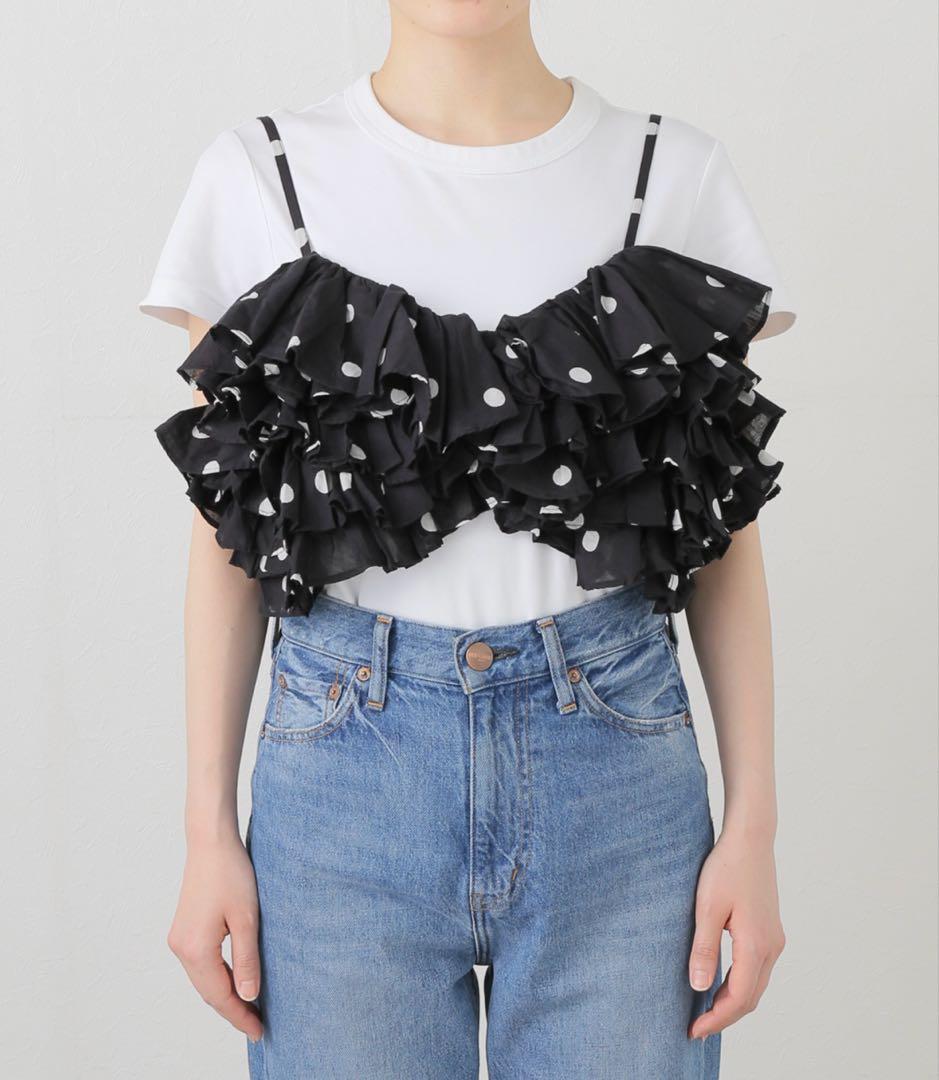 新品★ crinkle crinkle crinkle ドットフリルキャミ