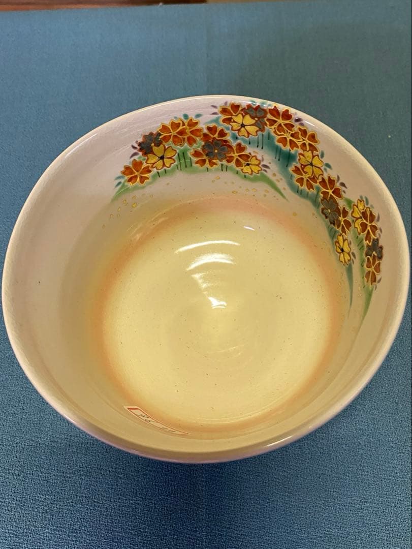 【本日限定】茶道具/茶碗 中村能久 『色絵 吉野山之図』京焼 東福窯　共箱