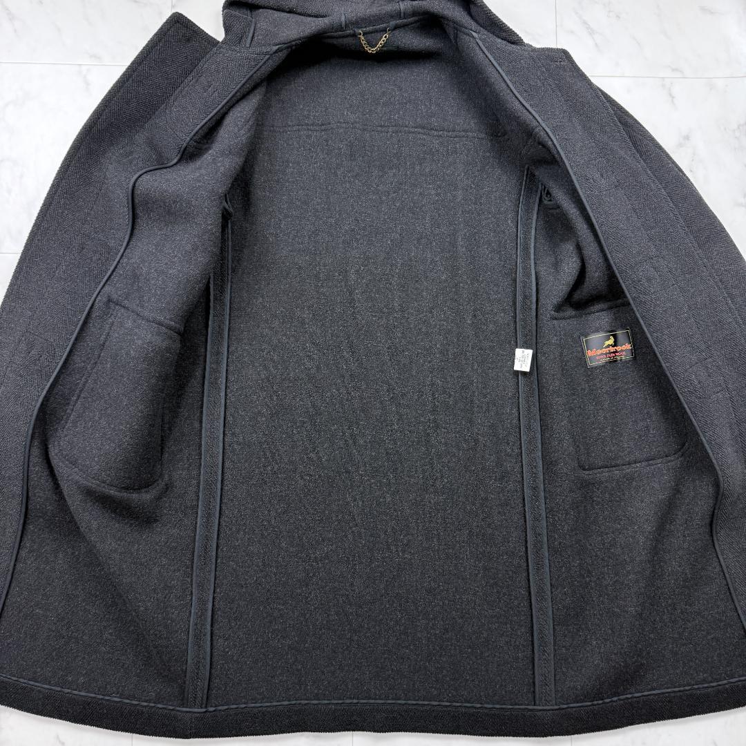 美品 ニューヨーカー ダッフルコート ムーアブルック 肉厚 ヘリンボーン L