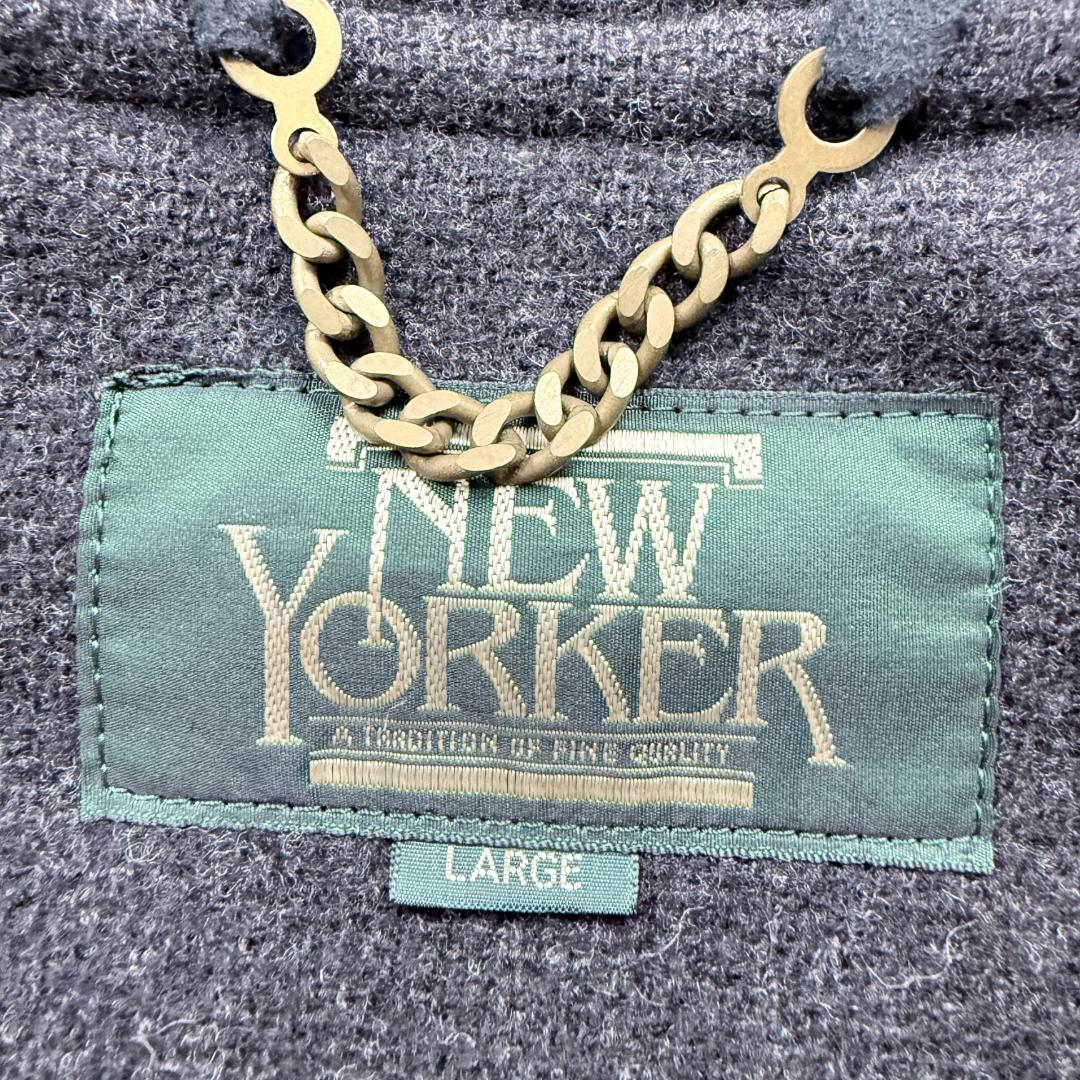 美品 ニューヨーカー ダッフルコート ムーアブルック 肉厚 ヘリンボーン L