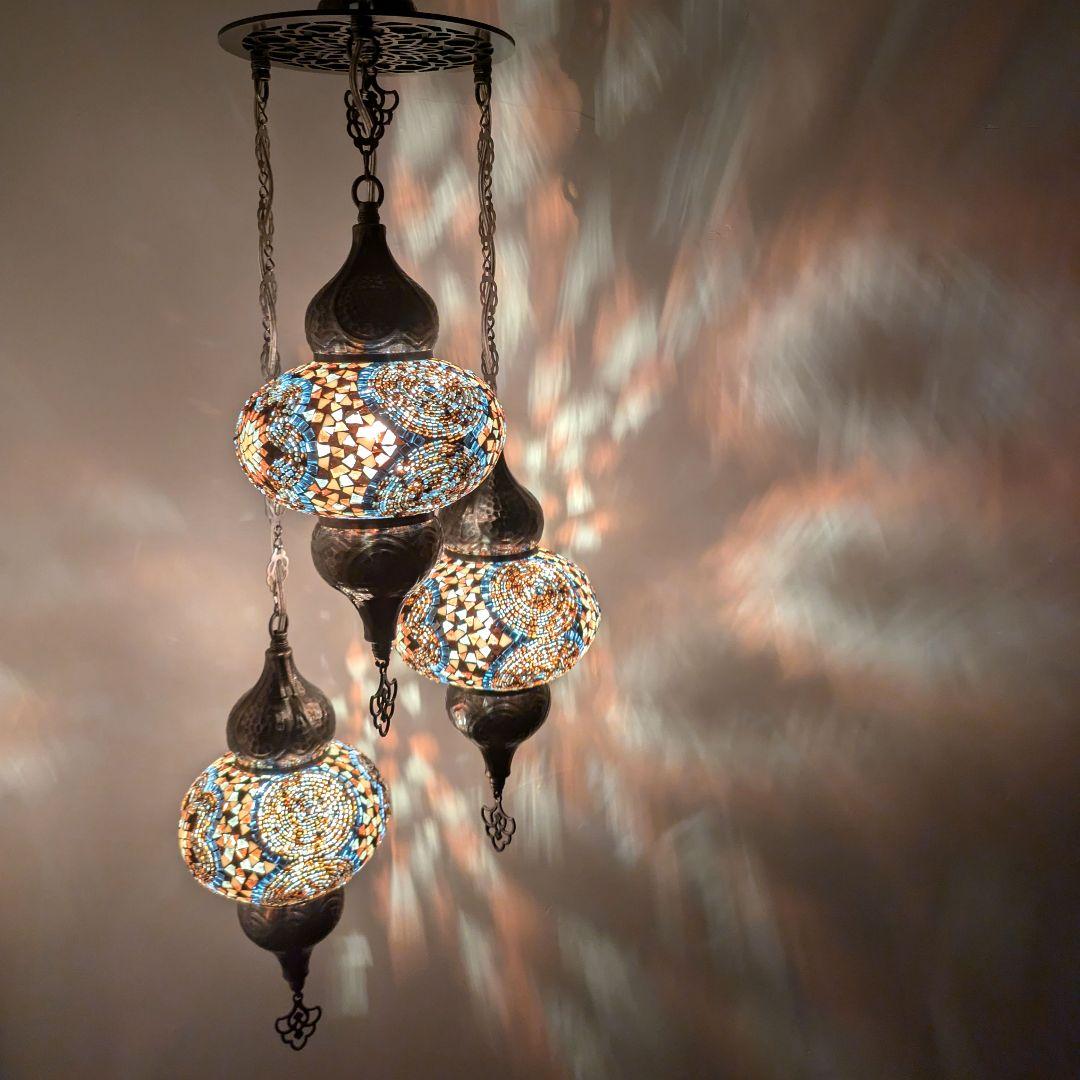 ＊NEW＊トルコ製ハンドメイド モザイクランプ (シャンデリアタイプ)