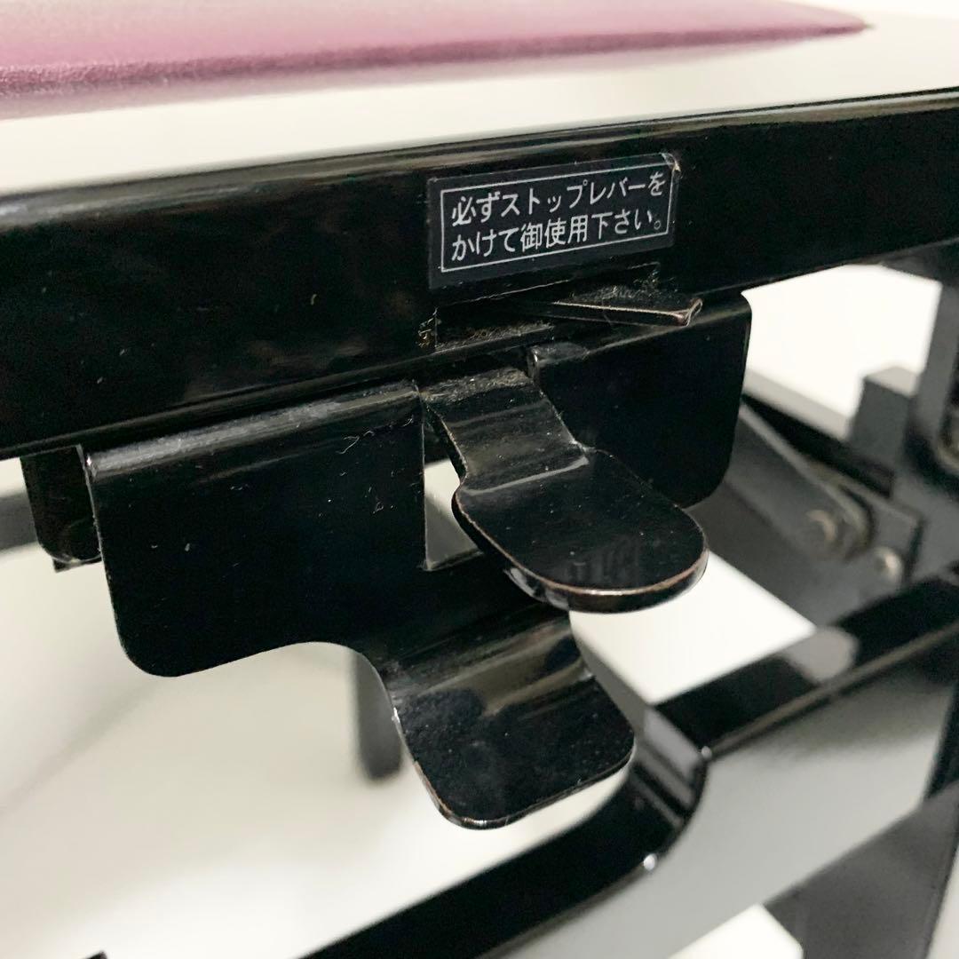 ピアノ椅子トムソン型 高低 背もたれ付き ヴィンテージ