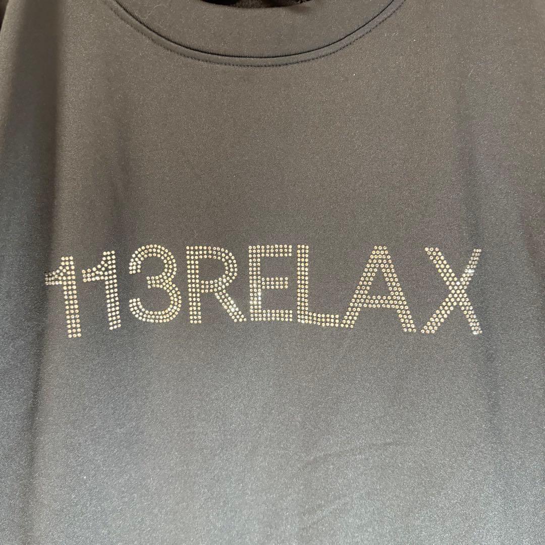 未使用　1PIU1UGUALE3 RELAX スウェット　ラインストーン　黒