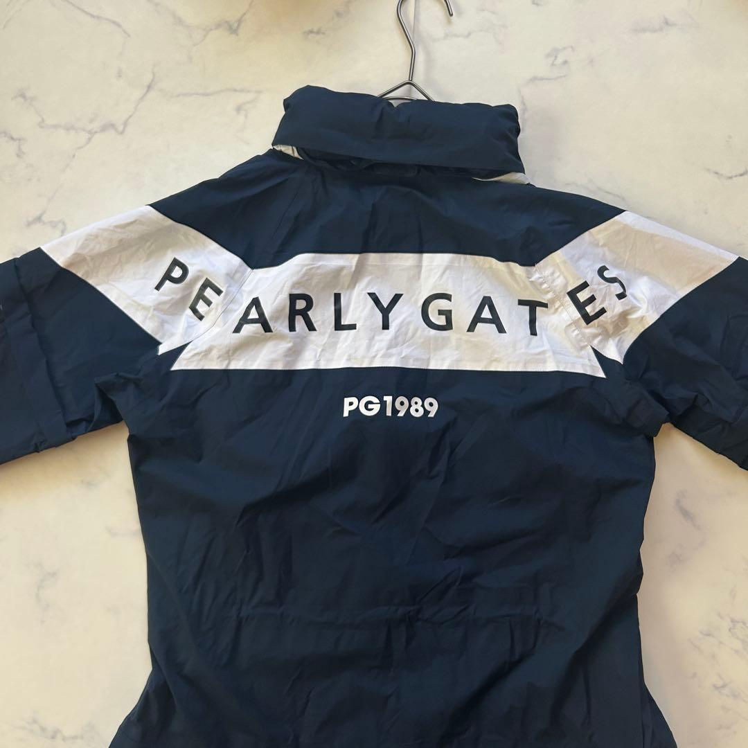 パーリーゲイツ レインウェア ワンピース ロゴ ネイビー 携帯袋付き