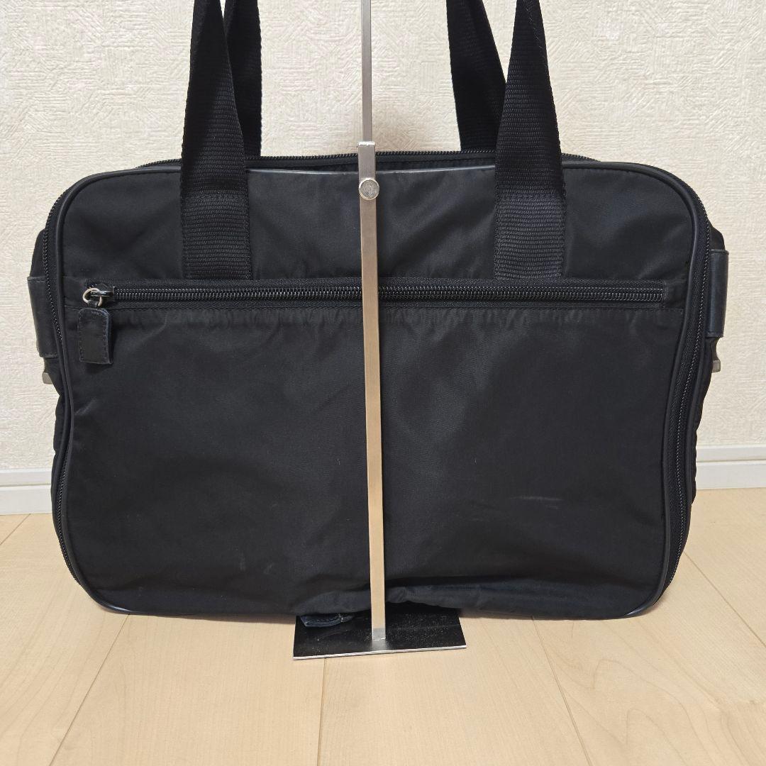 プラダ ブリーフケース ショルダー 三角ロゴ ナイロン ブラック