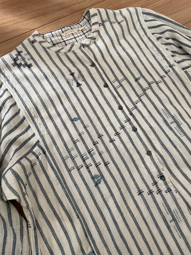 INJIRI インジリ 刺繍カディコットンロングブラウス