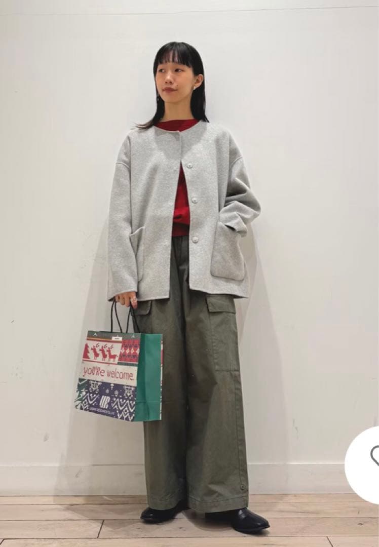 新品タグ付き　DOORS ウールリバーノーカーラミドルコート　GRAY