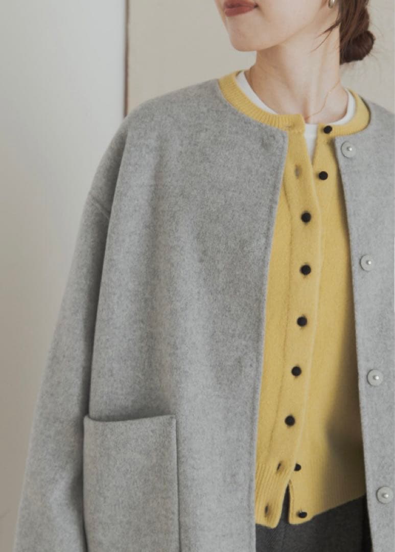 新品タグ付き　DOORS ウールリバーノーカーラミドルコート　GRAY