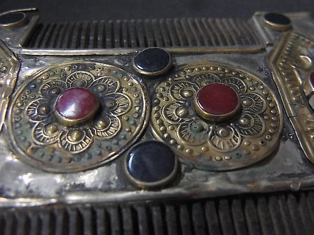 ★X1701★アンティーク　櫛　トルクメニスタン　髪飾　装身具　装飾品