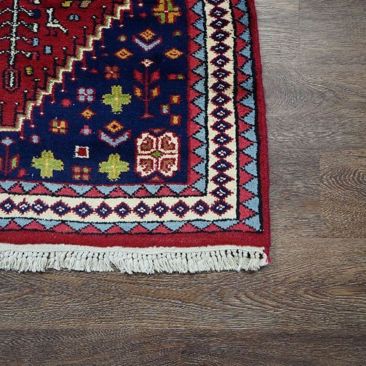 ヴィンテージラグ　インド　手織り絨毯　ハンドメイド