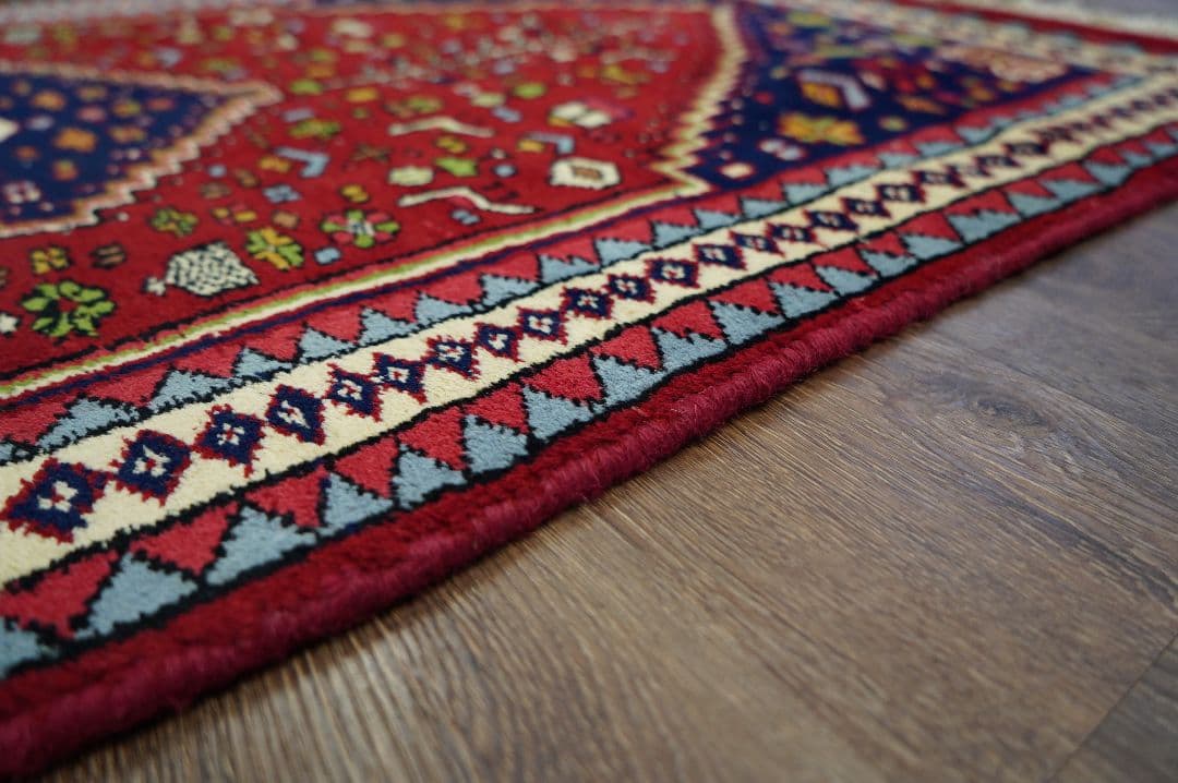 ヴィンテージラグ　インド　手織り絨毯　ハンドメイド