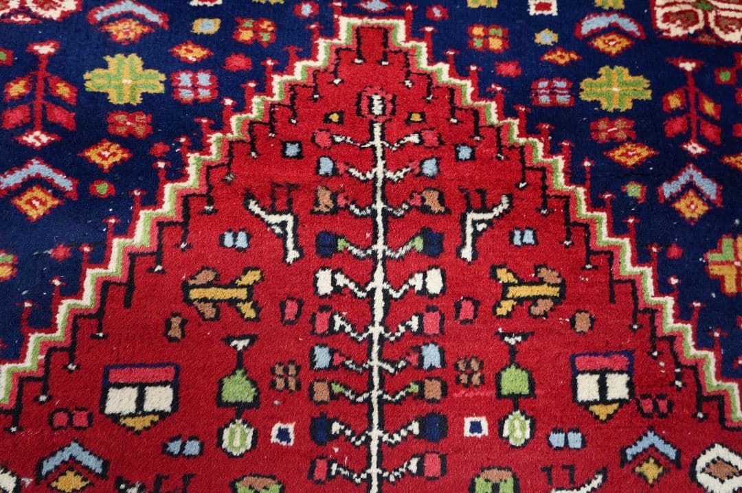 ヴィンテージラグ　インド　手織り絨毯　ハンドメイド