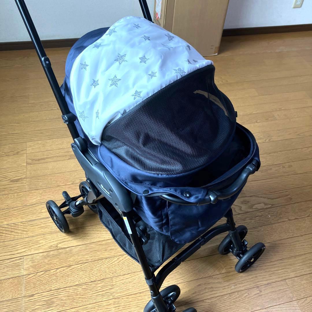 コンビ ペット用カート ミリミリライト アルファ EG ロング D ネイビー