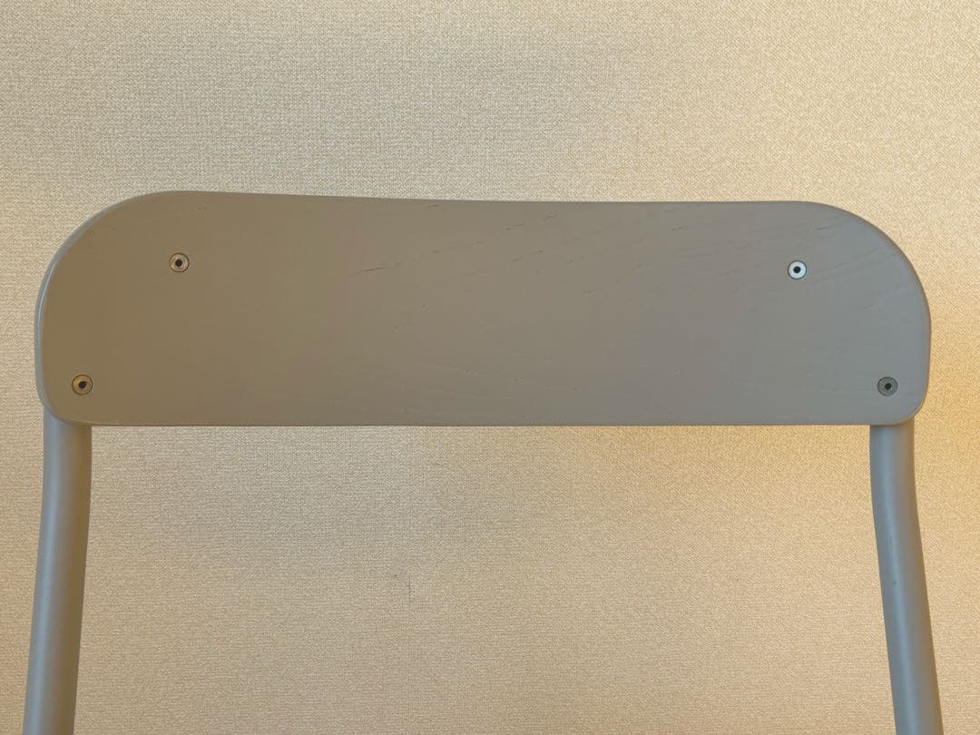無印良品　スチールパイプ折りたたみチェア板座　ウォームグレー　2脚セット