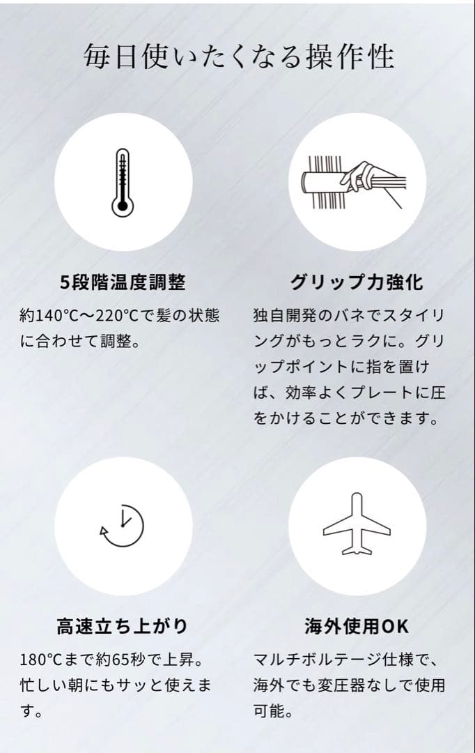 ヘアアイロン ReFa POWER STRAIGHT IRON