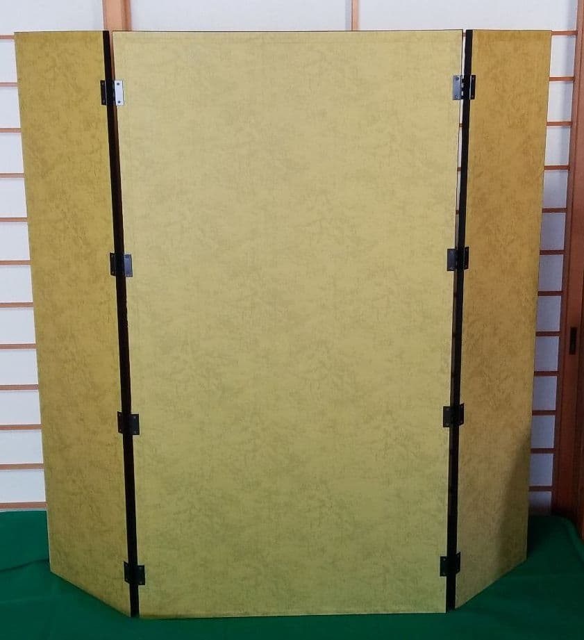 五月人形　屏風　三曲黒石目竹33