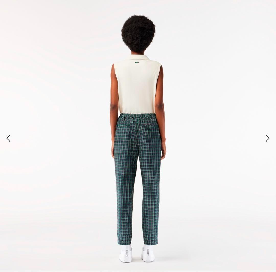 新品 タグ付 ラコステ ゴルフ パンツ チェック柄 レディース XL ◎