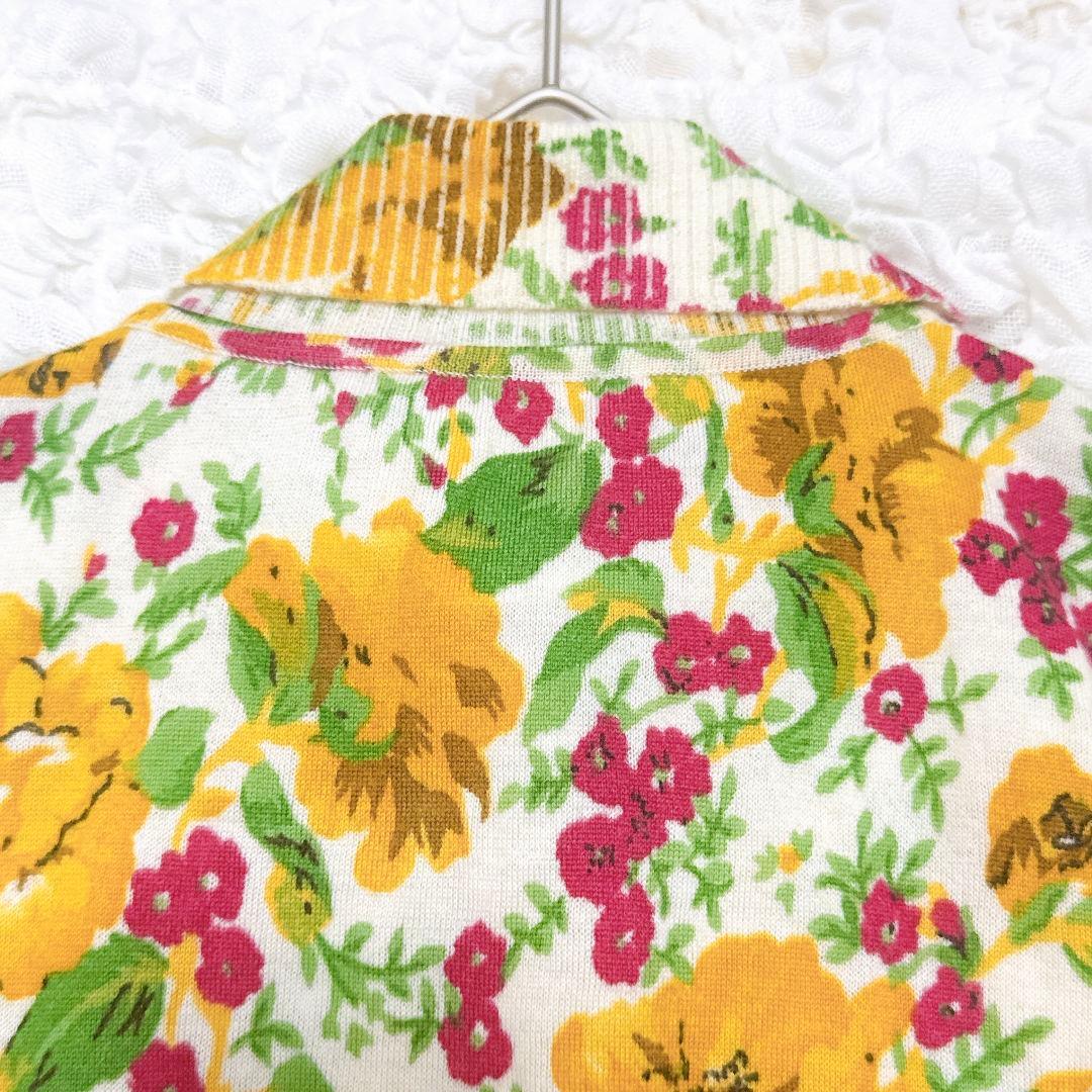 【美品】ディオール♡ガリアーノ期 カシミヤ100% 花柄 ニット カーディガン