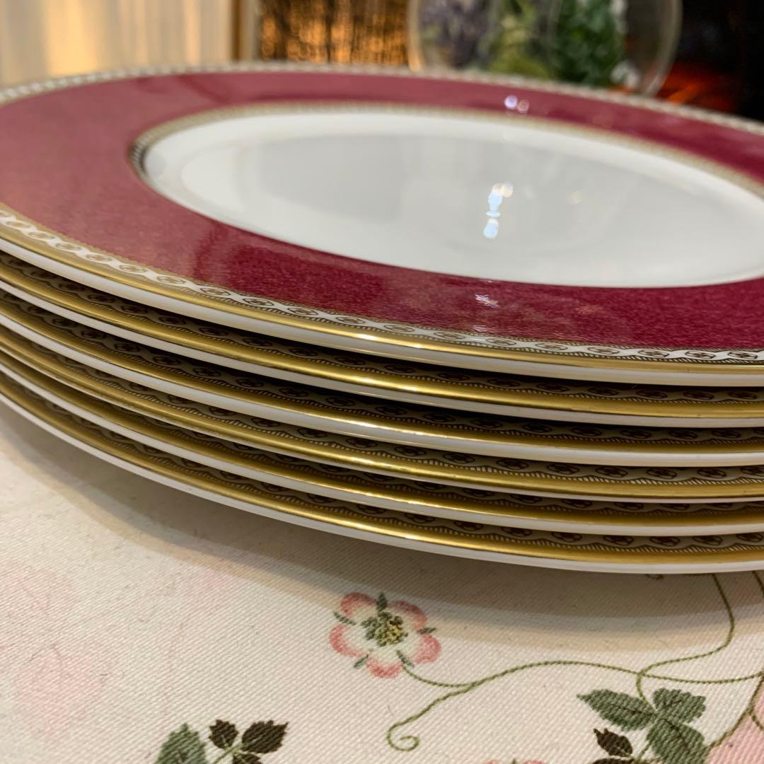 未使用　ウェッジウッド ユーランダー　パウダールビー　27cmディナープレート