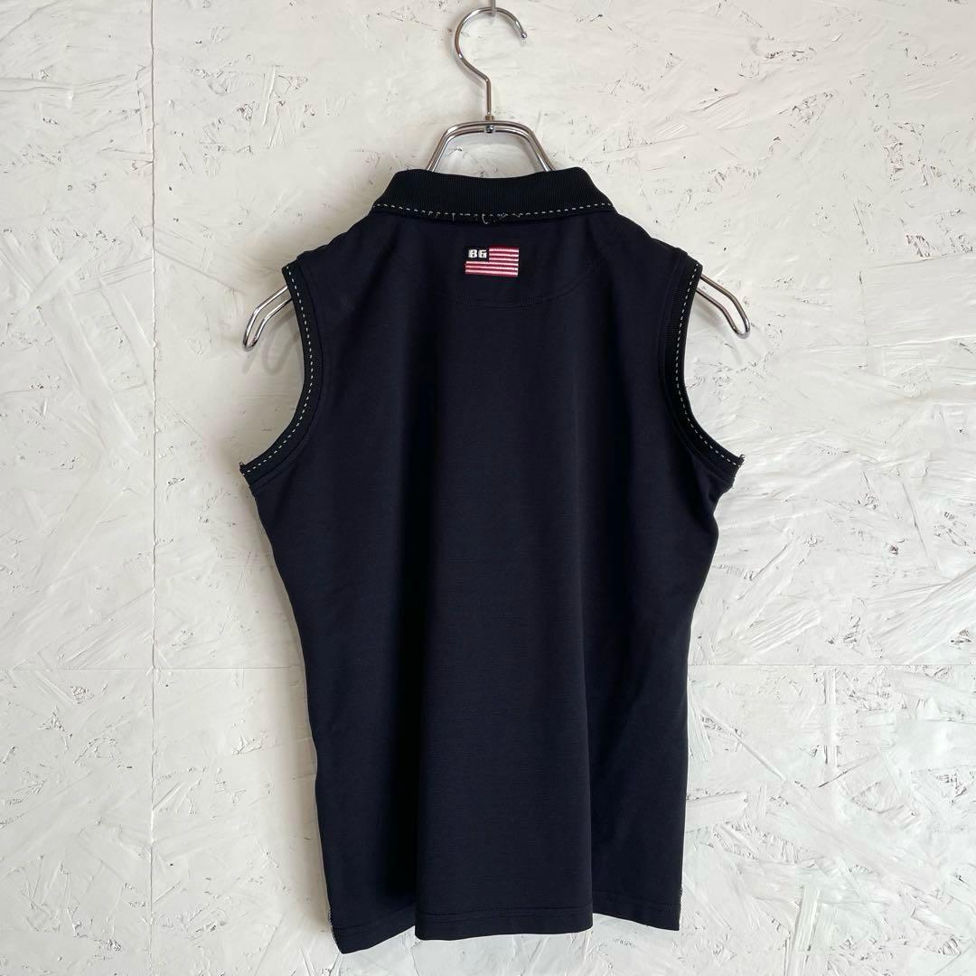 ゴルフウェア　日本製【BRIEFING】ストレッチ ノースリーブポロシャツ　S